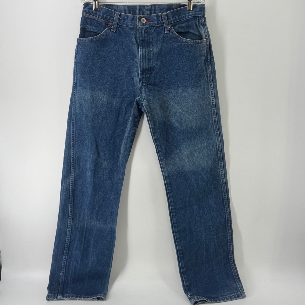 Vans x Wrangler Mens 32x32 Straight Leg Checkerboard Cuff Denim Jeans 13MWZPW